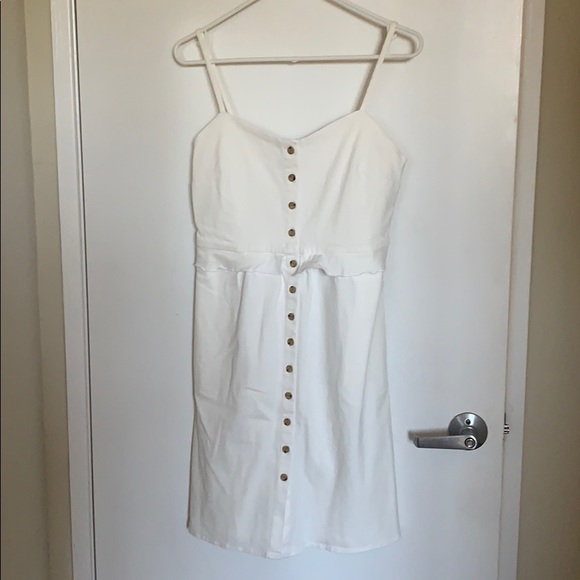 NWT Anthropologie Loup Denim Ruffle Dress White S - Picture 5 of 8